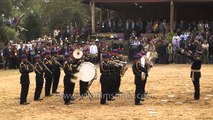 Naga Police band plays Indian National Anthem at Hornbill Festival