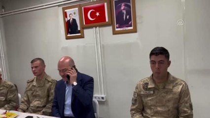 Cumhurbaşkanı Erdoğan, Zirvin Tepe Üs Bölgesi'ndeki jandarmaların Ramazan Bayramı'nı kutladı
