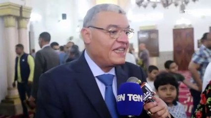 شاهد رسالة محافظ المنيا والمواطنين في عيد الفطر المبارك من داخل ساحة سيدي " احمد الفولي "