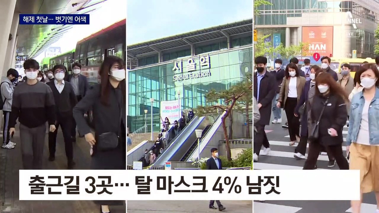 “남들 다 하는데 혼자서는 좀”…어색한 ‘노 마스크’ 첫날
