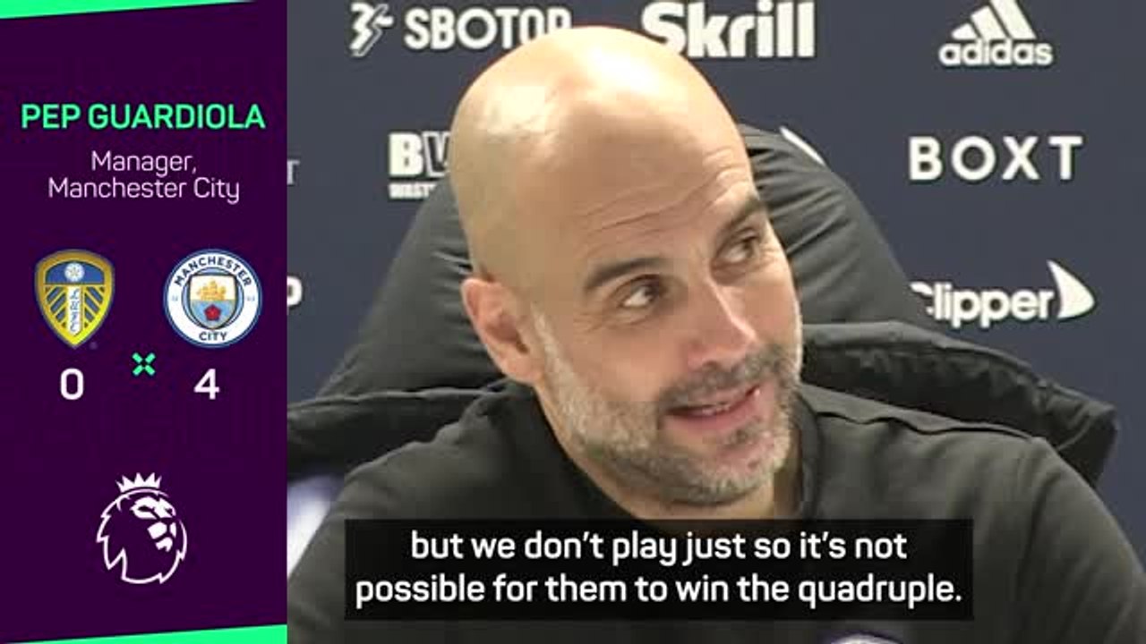 'City aren't here just to stop Liverpool's quadruple' - Guardiola