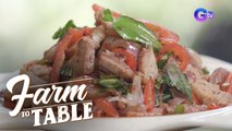 Farm To Table: Chef JR Royol’s Stir-Fry Pork Belly with Kafir Lime dish