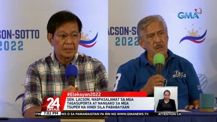 Sen. Lacson, nagpasalamat sa mga tagasuporta at nangako sa mga tsuper na hindi sila pababayaan | 24 Oras