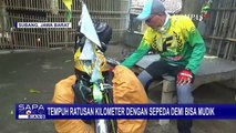 Sempat Terhenti 2 Tahun, Pemudik Asal Solo Kembali Kayuh Sepedanya untuk Mudik ke Solo