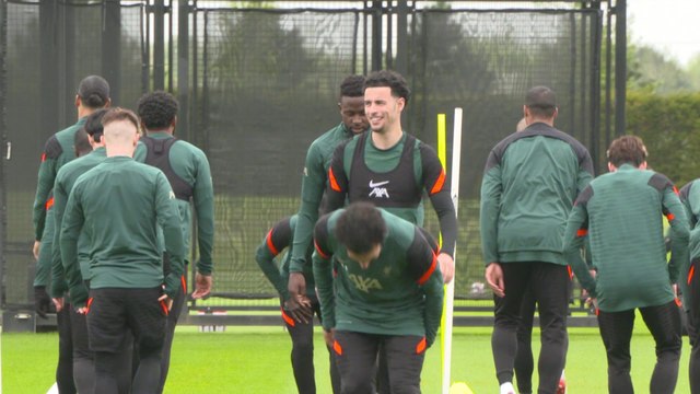 Liverpool squad training ahead of Villareal UCL semi final second leg