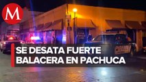 Balacera en centro de Pachuca deja cuatro personas muertas