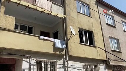 Bursa'da panik anları! Evi ateşe verdi