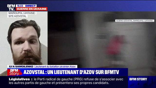Ilya Samoïlenko, lieutenant du régiment Azov: Il y a quelques centaines de civils qui se cachent dans l'usine Azovstal
