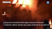 Lviv’de Saldırı Sonrası Yangın Söndürme Çalışmaları