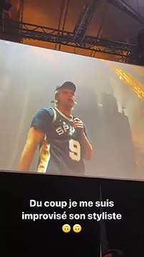 Tony Parker et Alizé Lim au concert d'Orelsan.