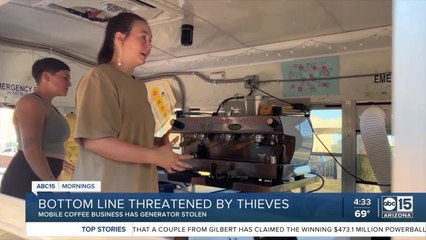 Local coffee shop left wondering who stole its 200-pound generator