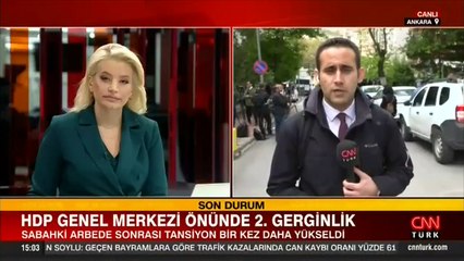 Son dakika... HDP Genel Merkezi önünde arbede: 6 gözaltı