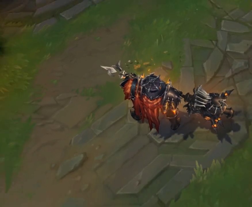 O ombro de Mordekaiser Velho Oeste "sobrecarrega" — Vídeo: @DestroyeerVFX/Riot Games