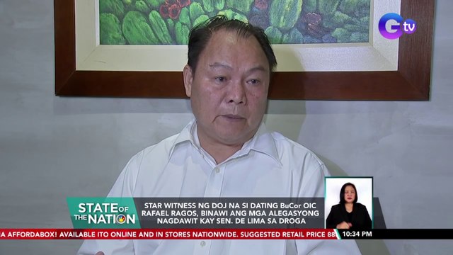 Star witness ng DOJ na si dating BUCOR OIC Rafael Ragos, binawi ang mga alegasyong nagdawit kay Sen. De Lima sa illegal drug trade | SONA