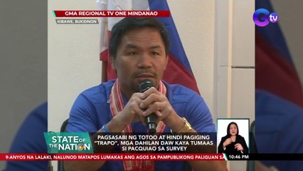 Pacquiao, nangampanya sa bukidnon province | SONA
