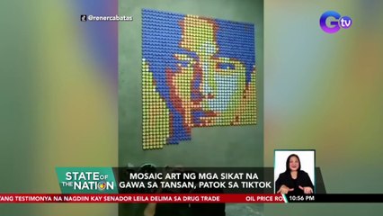 Mosaic art ng mga sikat na gawa sa tansan, patok sa TikTok | SONA