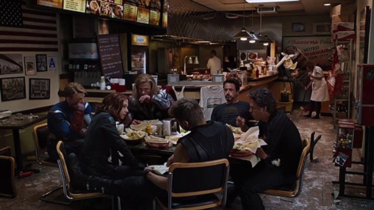 Avengers (2012) - Scène post-crédits "The Avengers assemble at the Shawarma Palace" (VOST)