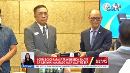Source code para sa transmission router sa eleksyon, nakatago na sa vault ng BSP | UB