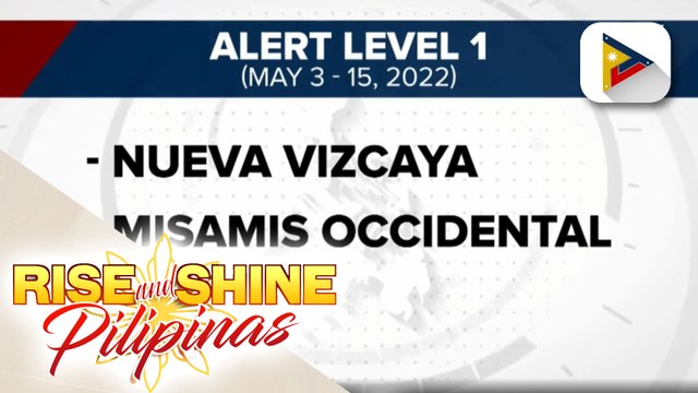 Mga lugar na nasa ilalim ng Alert Level 1, nadagdagan pa