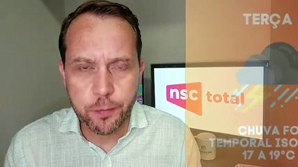 Chuva segue forte nesta terça-feira em SC