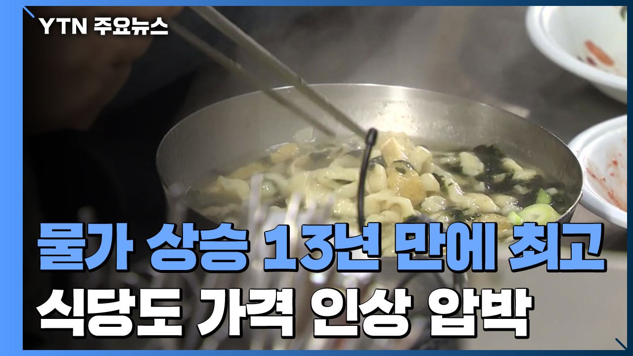물가 4.8% 상승 '13년 만에 최고'..."가격 인상 압박" / YTN