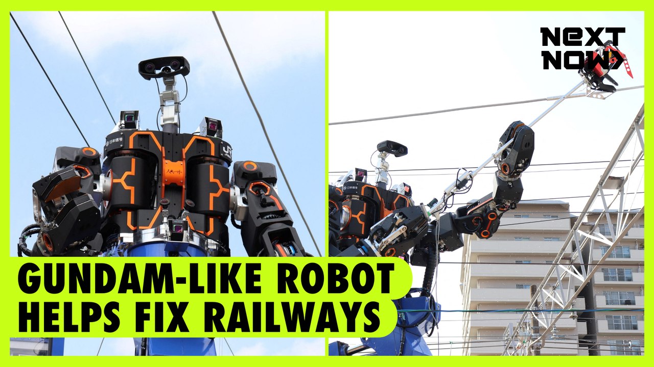 Gundam-like robot helps fix railways | NEXT NOW