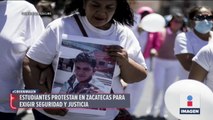 Estudiantes protestan en Zacatecas para exigir seguridad