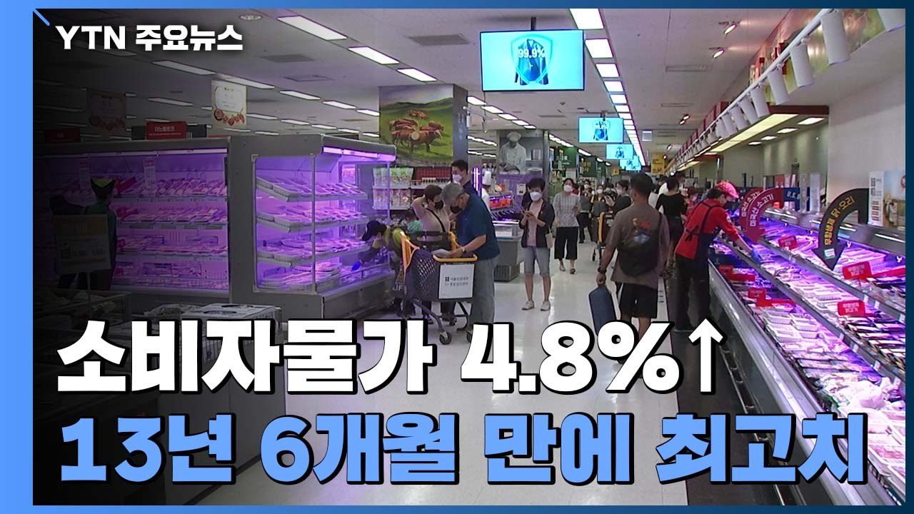 물가 4.8% 상승 '13년 만에 최고'..."가격 인상 압박" / YTN
