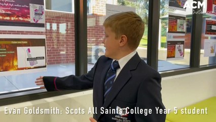 Scots All Saints College student Evan Goldsmith discusses bushfire mapping technology