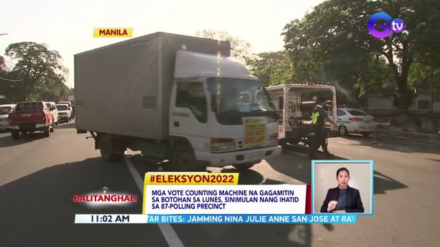 Mga vote counting machine na gagamitin sa botohan sa Lunes, sinimulan nang ihatid sa 87-polling precinct | BT