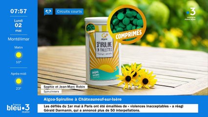 A Châteauneuf-sur-Isère, « Algoa Spiruline »,100% naturelle,100% paysanne,100% vitalité,100% locale