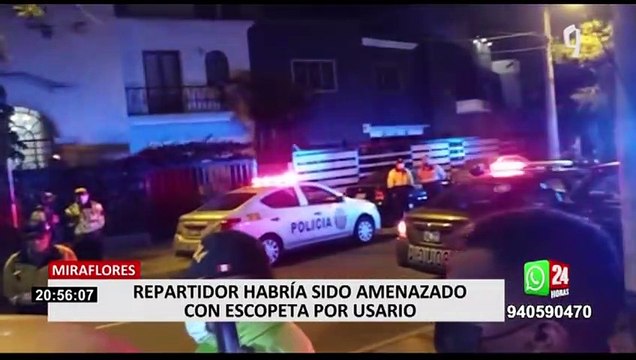 ¡Increíble! Miraflores: Repartidor de delivery denuncia que fue amenazado con una escopeta