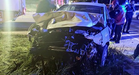 Bayram günü korkutan kaza, duble yolda can pazarı