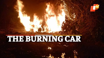 Running Car Catches Fire While Trying to Avoid Collision