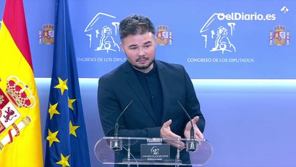 Rufián, sobre el espionaje: "Esto no solo se puede cargar la legislatura, se puede cargar la democracia"