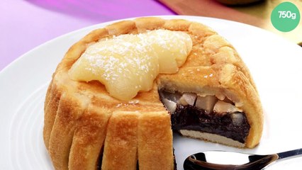 Charlotte poire, chocolat noir et coco