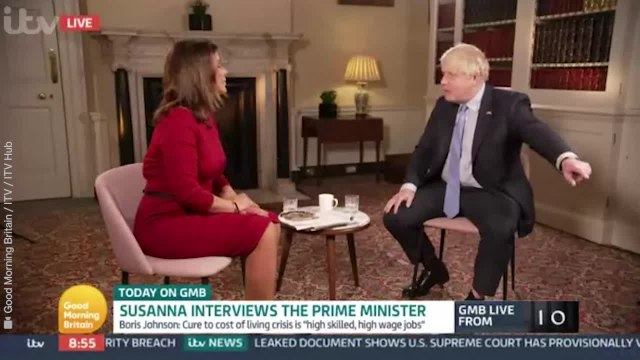 Boris Johnson asks Susanna Reid who Lorraine Kelly is