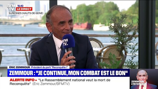 Eric Zemmour fait le bilan de sa campagne sur BFMTV