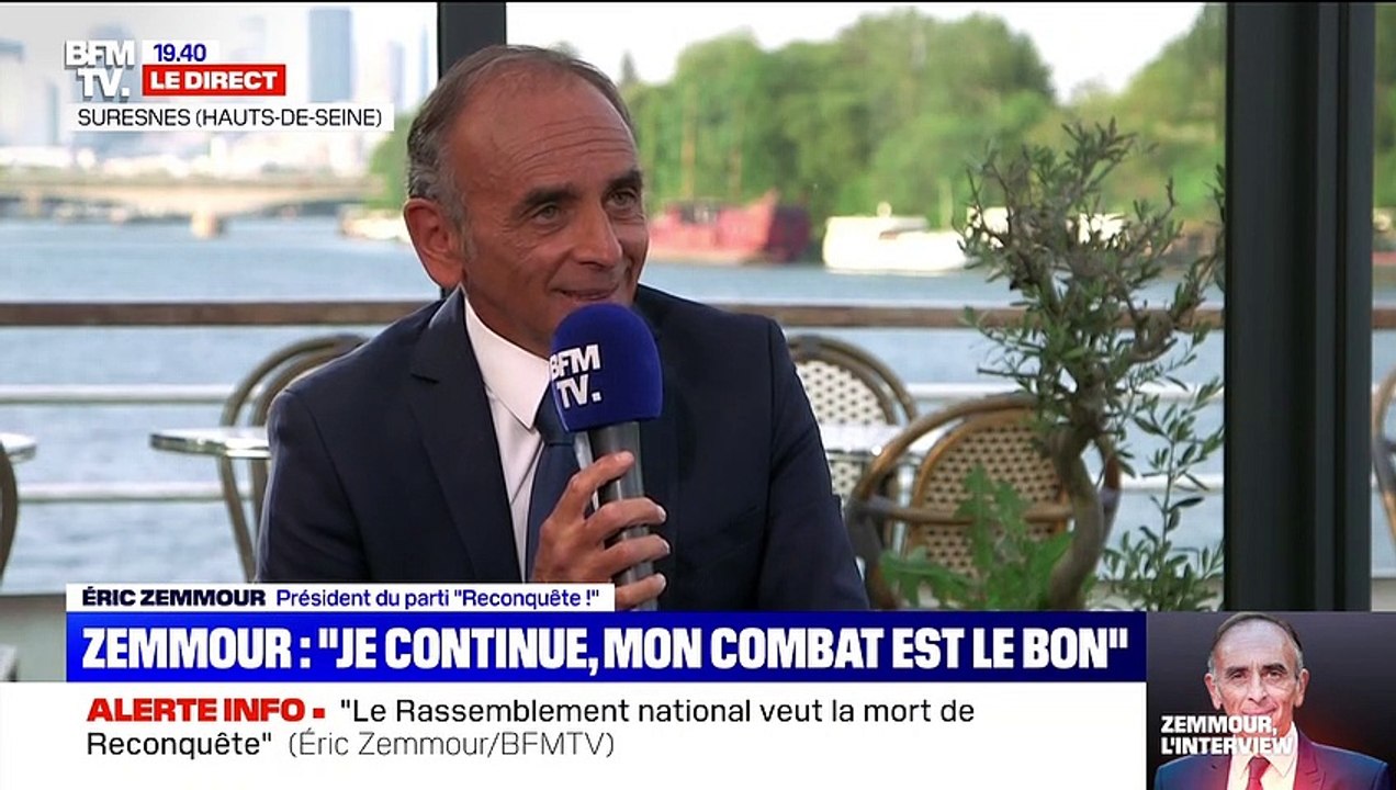 Eric Zemmour fait le bilan de sa campagne sur BFMTV