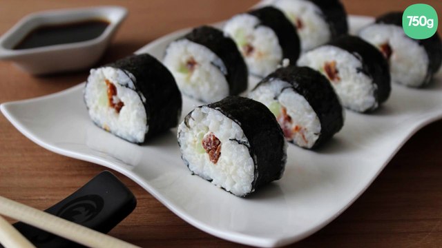 Makis concombre chèvre tomates séchées