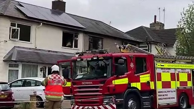 Fire crews tackle house fire in Kingsley Road, Northampton