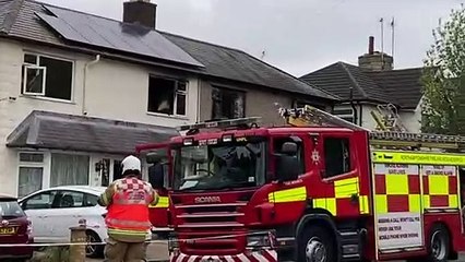 Fire crews tackle house fire in Kingsley Road, Northampton