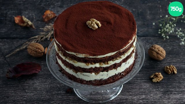Gâteau tiramisu aux Noix du Périgord AOP et au chocolat