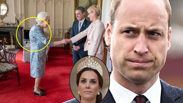 Prince William denigrates the Queen's arched back, suggesting that Kate Middleton replace the seat