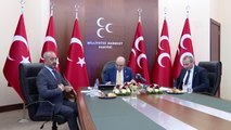 MHP heyeti, DSP, BBP, Yeniden Refah Partisi ve Saadet Partisi heyetleri ile video konferans aracılığıyla bayramlaştı