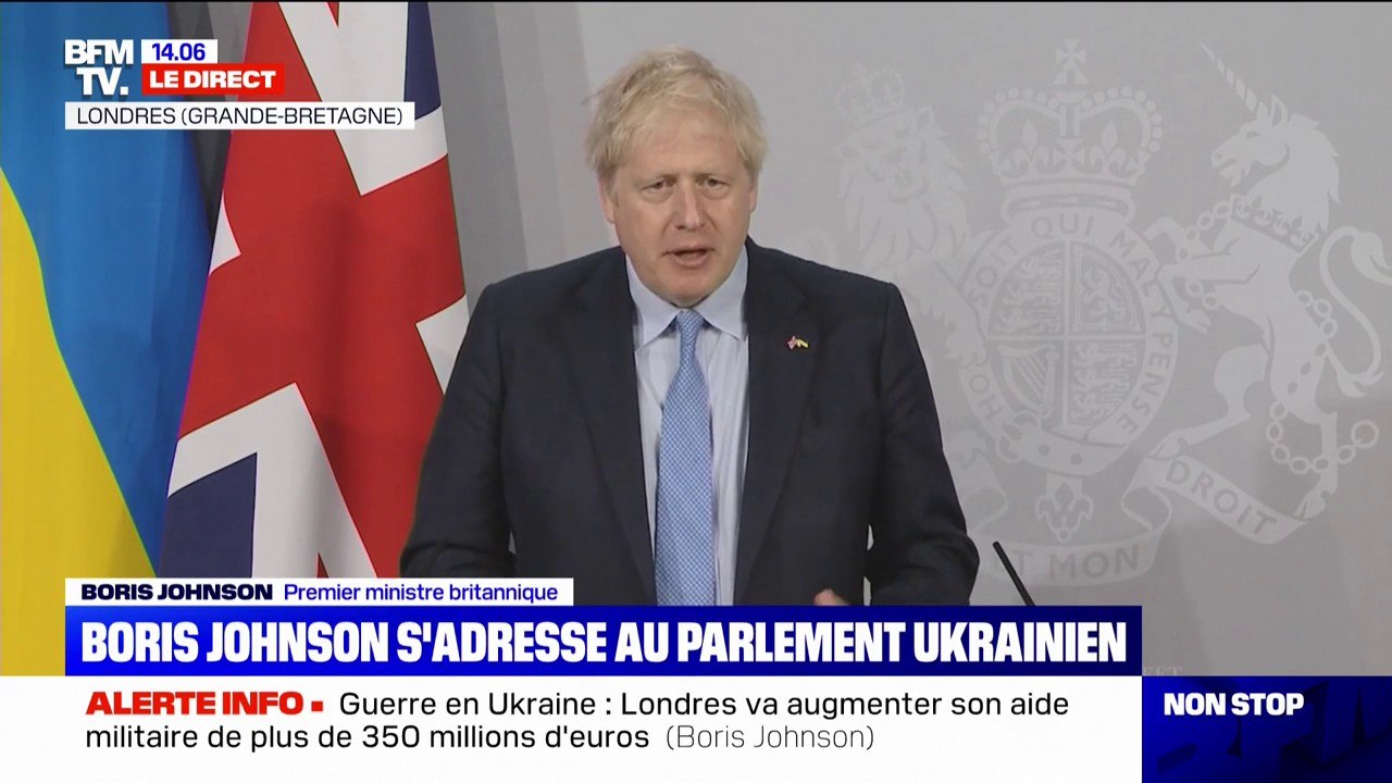 Boris Johnson, Premier ministre britannique : "L'Ukraine vaincra, l'Ukraine sera libre"