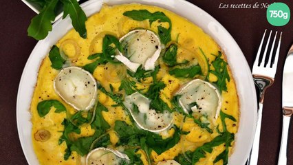 Omelette à la roquette et au fromage de chèvre