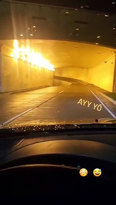 Un automobiliste croit qu'il y a un trou géant dans un tunnel