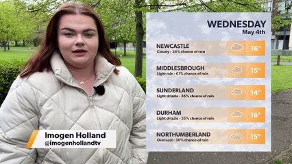Daily Weather Report for the North East 3 May