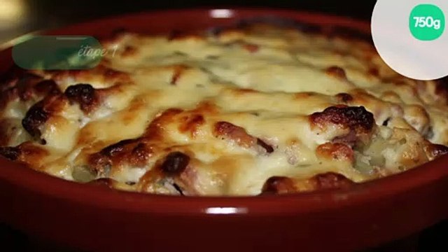 Gratin de pommes de terre, lardons et Roquefort